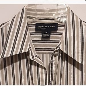 Jones New York sparkle Striped Blouse Shirt